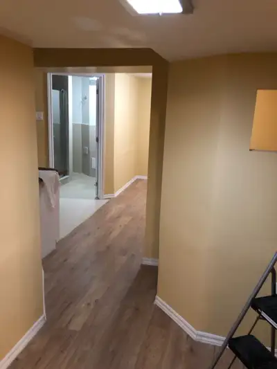 Basement Apt for rent Separate Entrance Bathroom and bedroom is renovated Open concept living room a...