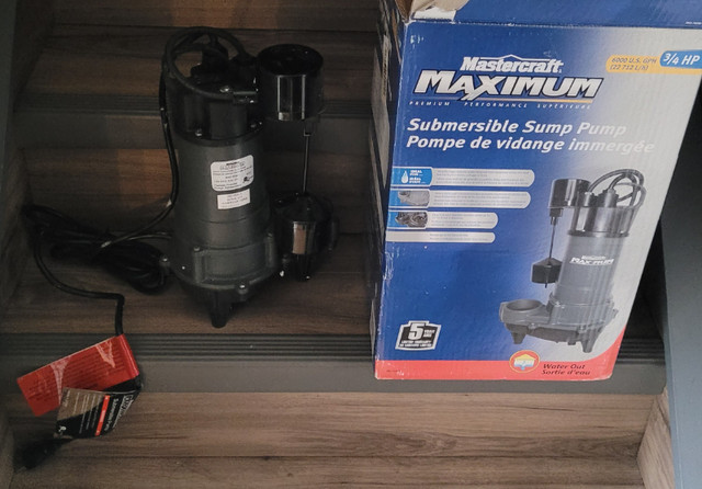 Mastercraft Maximium cast iron 3/4hp sump pump. in Outdoor Tools & Storage in Red Deer