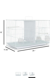 YML 3/8-Inch Canary Finch Small Birds Breeding Cage, Small,White
