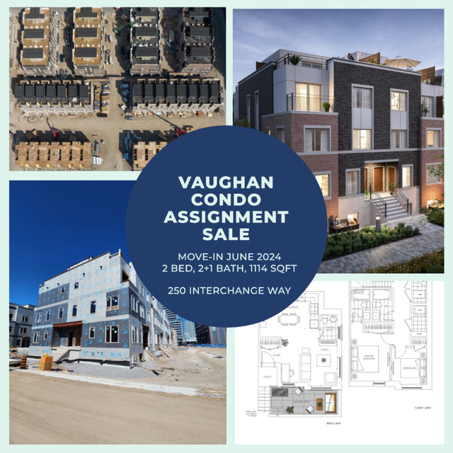 ASSIGNMENT SALE - JUNE 2024 - VAUGHAN - VMC - STACKED TOWNHOUSE in Condos for Sale in City of Toronto - Image 3