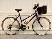 Lightweight vintage purple ladies Norco bike,  basket, kickstand