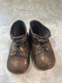 Vintage Bronze Baby Shoes