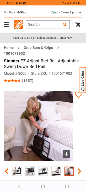 Stander EZ adjust bed rail.  New in box never used. in Health & Special Needs in City of Halifax - Image 2