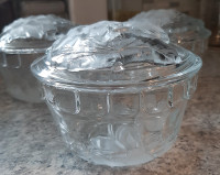 3 Glass Candy dishes