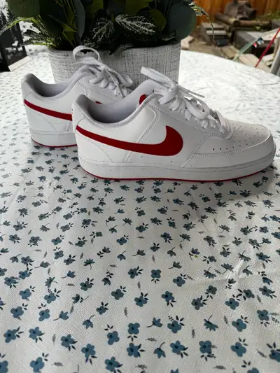 Nike Court Vision Low White Red Sneakers, View more