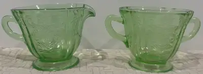 Depression Glass Cream & Sugar Dish, View more