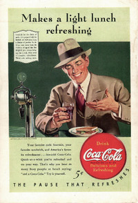 Vintage Coca-Cola Ad Soda Fountain 1940