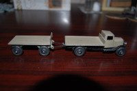 1948 Dinky Toy 25t-G Flatbed Truck + Trailer Beautiful Original