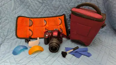 Nikon DSLR 3300 (Red) Bundle, View more