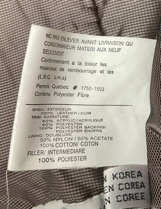 Manteau 100% cuir véritable .. in Men's in Victoriaville - Image 3