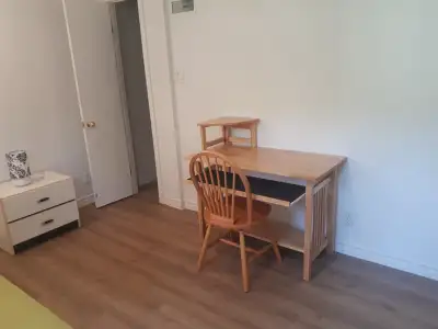 Belle grande chambre, meublée ( lit , bureau, chaise, grand espace de rangement etc…) à deux pas de...