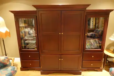 3-section Wood Wall/TV Unit, View more