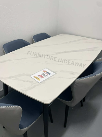 KOTTON WHITE MARBLE 6-SEATER DINING SET - $999, View more