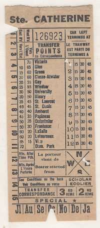 TRAMWAY / Ancienne correspondance de Tramway de Montreal 1920's