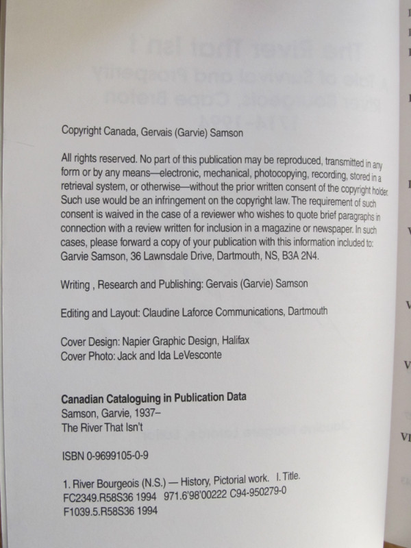 THE RIVER THAT ISN’T by Garvie Samson – 1995 (Signed) in Non-fiction in City of Halifax - Image 3