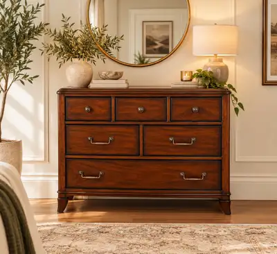 like new! 6 drawer solid wood dresser 39 inches wide , View more