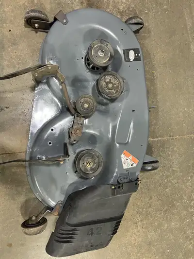 Craftsman 42” lawn tractor deck Excellent condition Please do your own research to see if it fits yo...