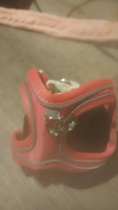 Small pink dog harness, View more