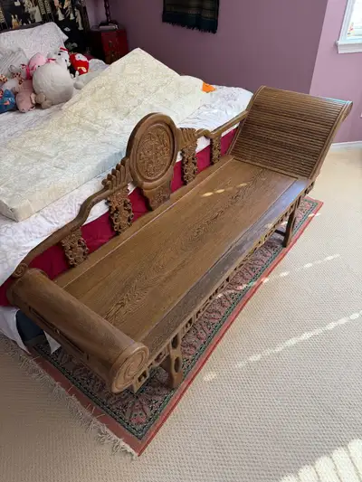 vintage solid wenge daybed/lounge, View more