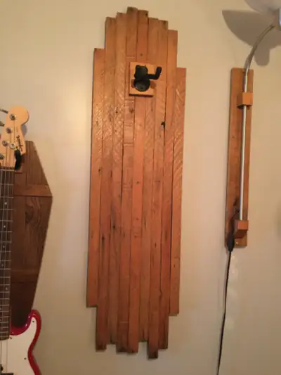 Distressed Guitar and Bass Wall Hanger, View more