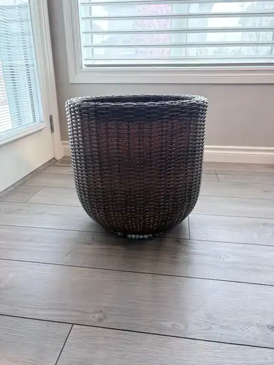 Wicker-look Planter Pot, View more