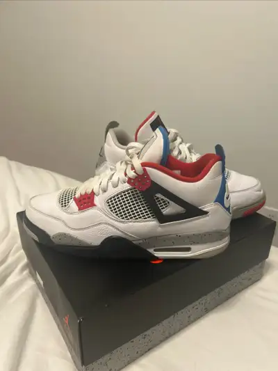 Jordan 4 “what the” Size 13 8.5/10 condition with the original box Also have the original receipt fr...