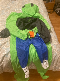 Inflatable green alien costume - worn once 