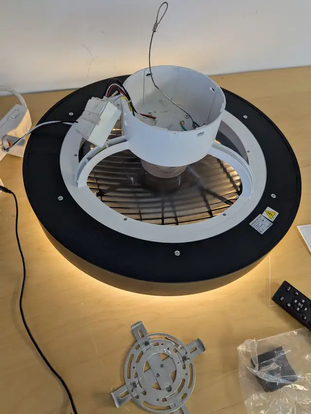 LEDIARY 20" Black Flush Mount Ceiling Fan with LED Light, Remote in Indoor Lighting & Fans in Mississauga / Peel Region - Image 4