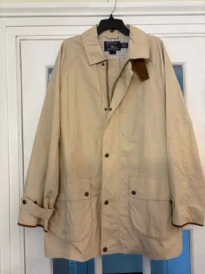 American Living  Mens L 100% Cotton Trench Full Zip, View more