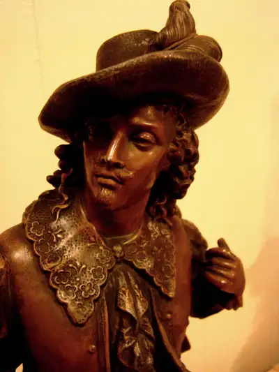 antique belle statue  métal don juan bien détaille 1880 1944, View more