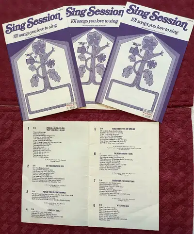 60 Sing Session books of 101 songs you love to sing., View more