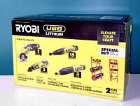 New RYOBI USB Lithium 4-Tool Combo Kit (# FVH100K2) Tools ONLY