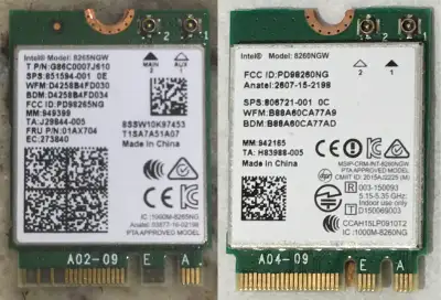 ($35 each)Intel® Dual Band Wireless AC 8265 and AC 8260 M.2 Card, View more