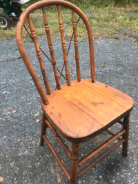 Chaise bois érable  antique authentique