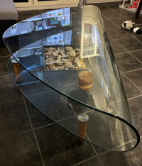  *Stunning Curved All-Glass Coffee Table for Sale - $2350 OBO*