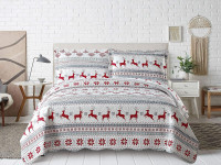 #ROVARD Bedspread with rich print and embossing