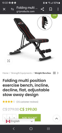 Adjustable Workout Bench WHOLESALE PRICE