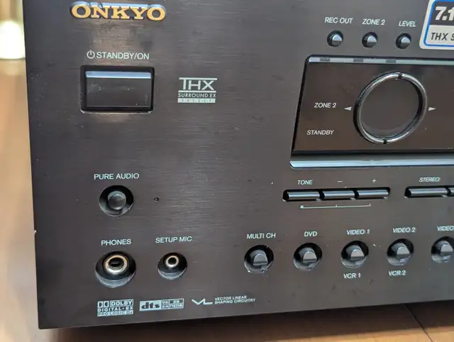Stereo Receiver Onkyo TX-SR702 7.1 100 Watts / Channel Has Phono in Stereo Systems & Home Theatre in Red Deer - Image 4