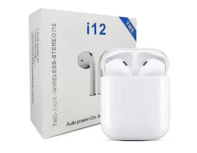 I12 White Wireless Earphones With Bluetooth 5.0, View more