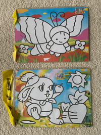 2 Photo frame children coloured sand picture painting coloured s