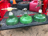 Vintage Large Green Porcelain Light Shades