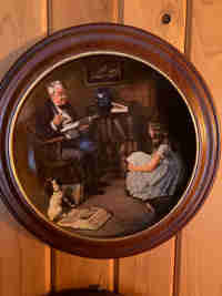 Norman Rockwell Collector Plates in Wooden Frames $10 each