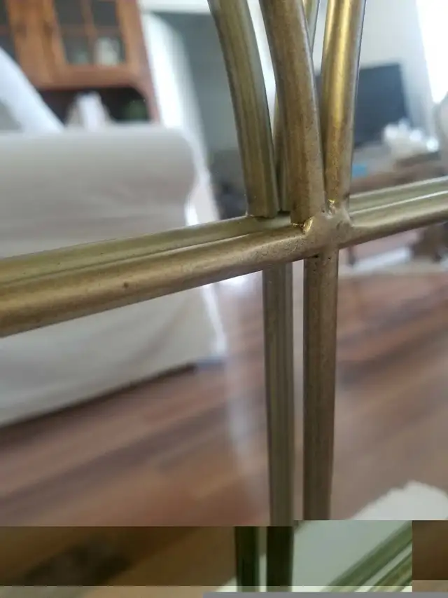 Vintage Gold Windowpane Mantel Mirror, 25" H, Retail $200+ in Home Décor & Accents in Markham / York Region - Image 6