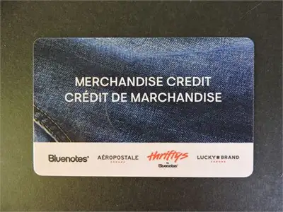 Bluenotes/Aeropostale/Thriftys/Lucky "Store Credit" Card: $22, View more