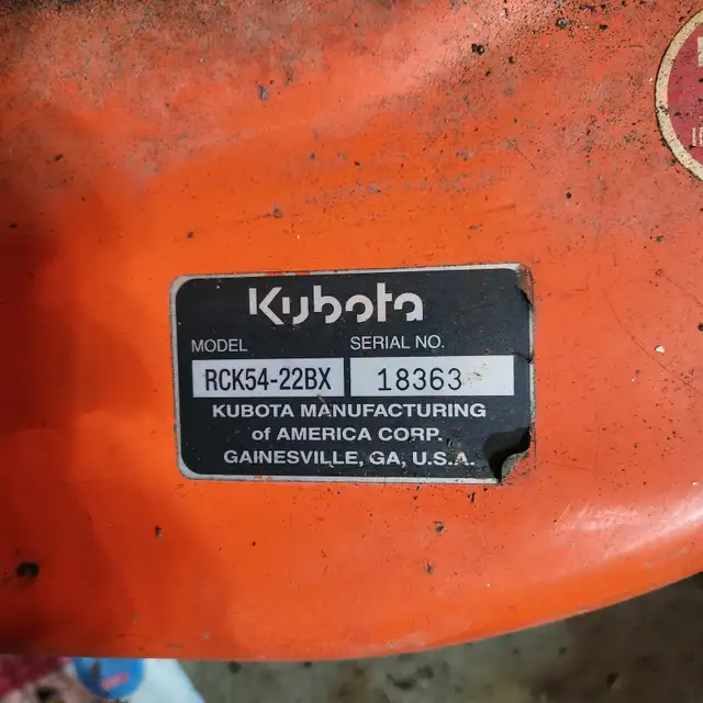 KUBOTA MOWER DECK.  54" in Farming Equipment in Fredericton - Image 2