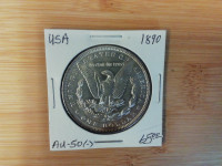 1890 USA one dollar Au-50(-) silver coin!!!