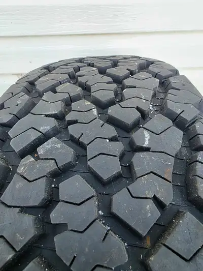 Set of mud and snow tires in excellent condition.