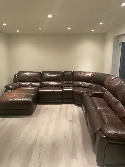 Leather Sectional , View more