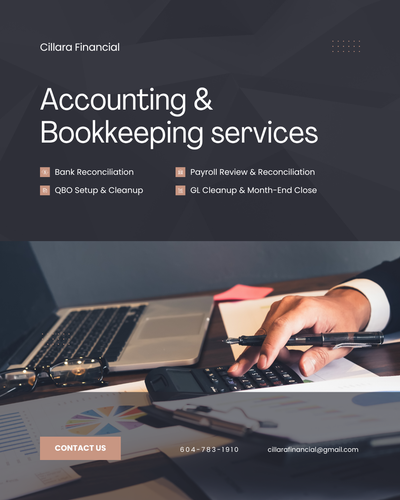 Experienced accounting professional offering part-time bookkeeping and finance support for small bus...