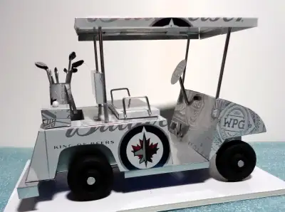 WINNIPEG JETS WHITE-OUT ALUMINUM GOLF CART, View more